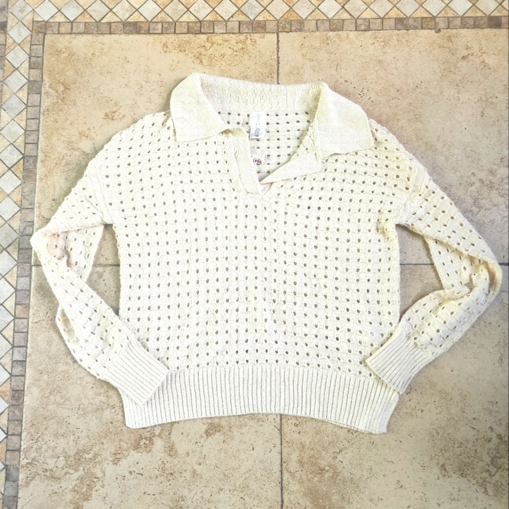 Joie Cream V-Neck Sweater